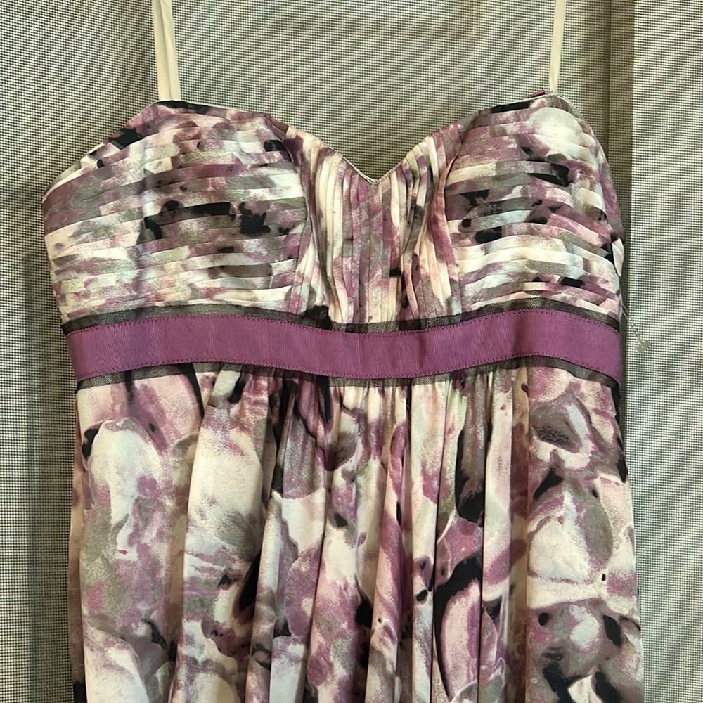 BcbgMaxazaria gorgeous strapless dress gathered and draped midi maxi long 2